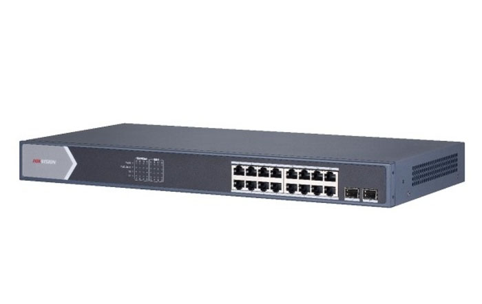 Thiết Bị Mạng Switch PoE 16 Ports 10/100Mbps Layer 2 Hikvision DS-3E0518P-E/M